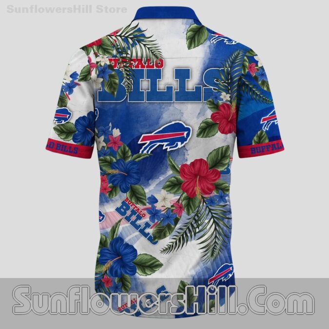 Buffalo Bills Red and Blue Blossom Casual Shirt for Father’s Day or Game Day