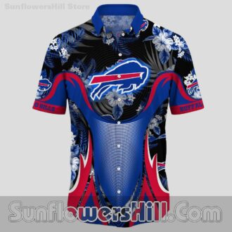 Buffalo Bills Red Curve Floral Unisex Hawaiian Shirt for Vacation Mode