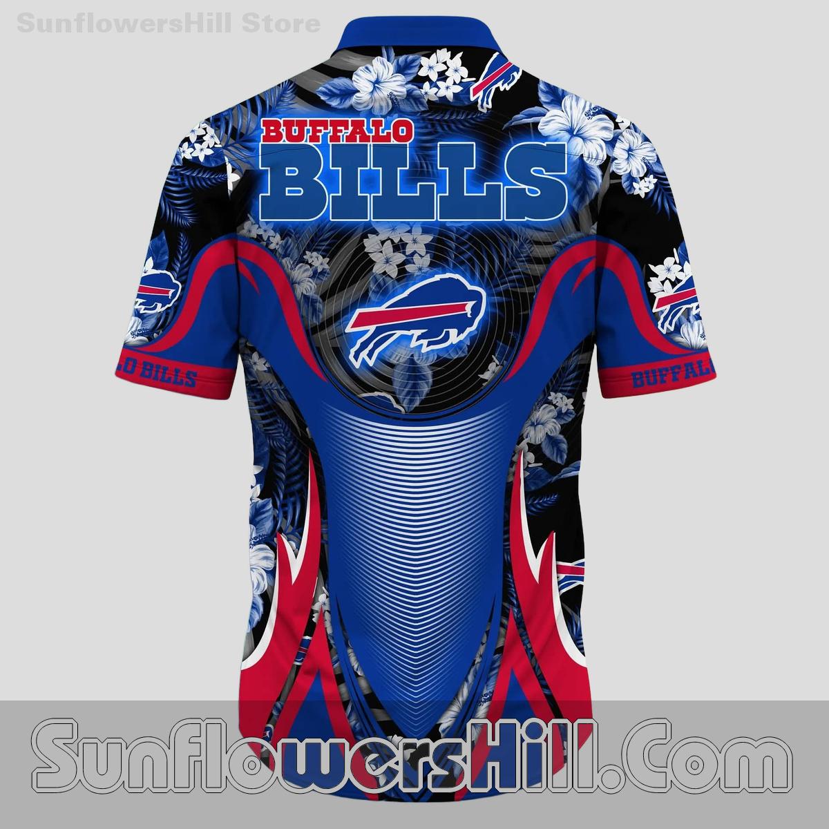Buffalo Bills Red Curve Floral Unisex Hawaiian Shirt for Vacation Mode