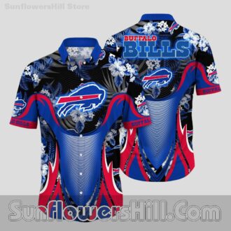 Buffalo Bills Red Curve Floral Unisex Hawaiian Shirt for Vacation Mode