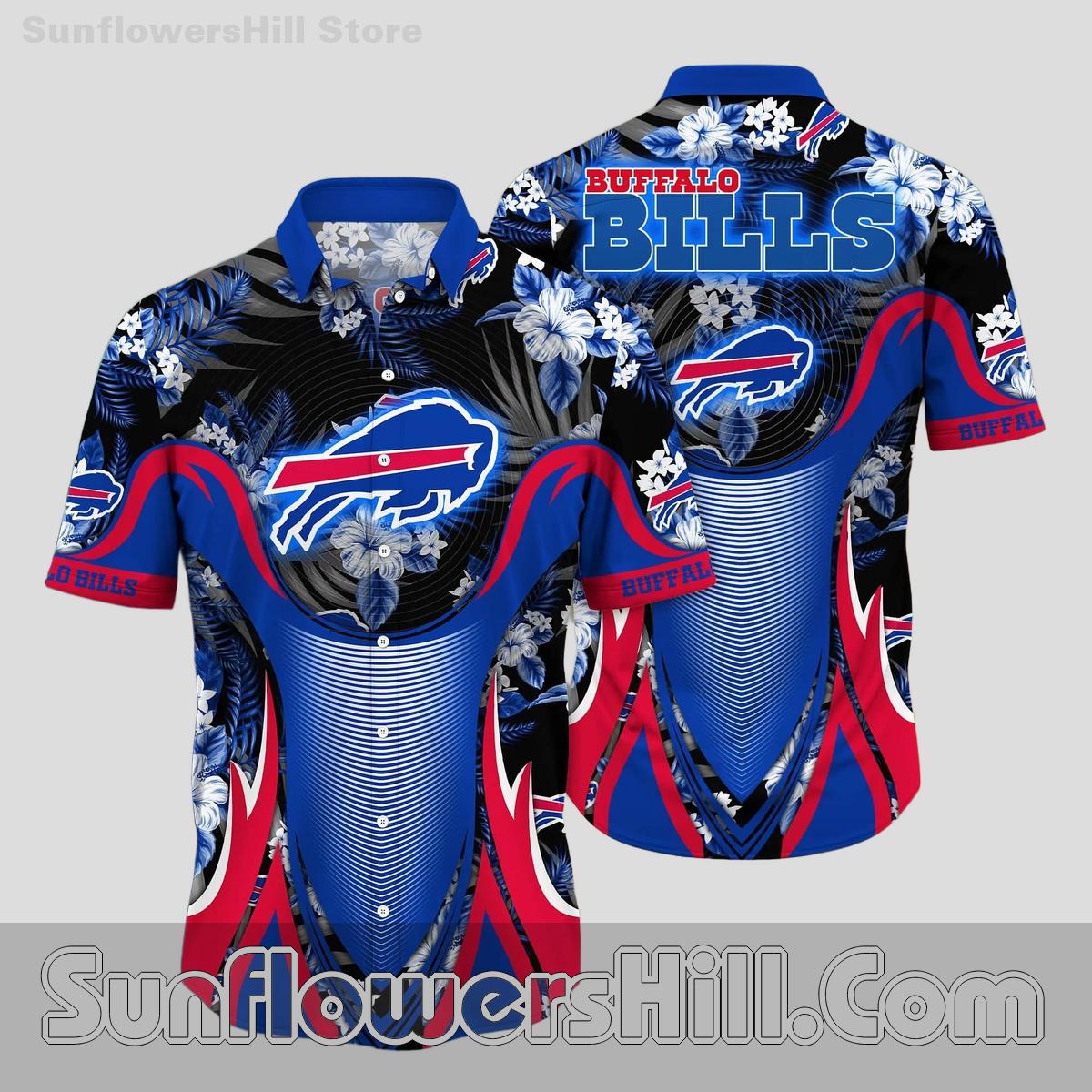 Buffalo Bills Red Curve Floral Unisex Hawaiian Shirt for Vacation Mode