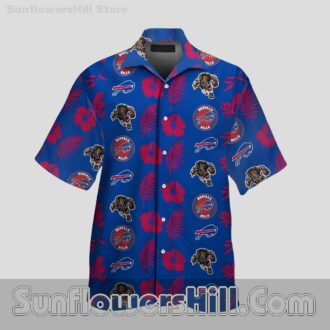 Buffalo Bills Red Floral Pattern Casual Shirt for Cookouts and BBQs