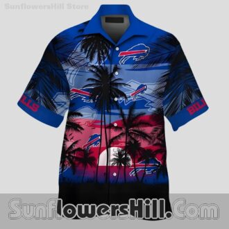 Buffalo Bills Red Palm Coconut Tree Casual Shirt for Father’s Day Dad