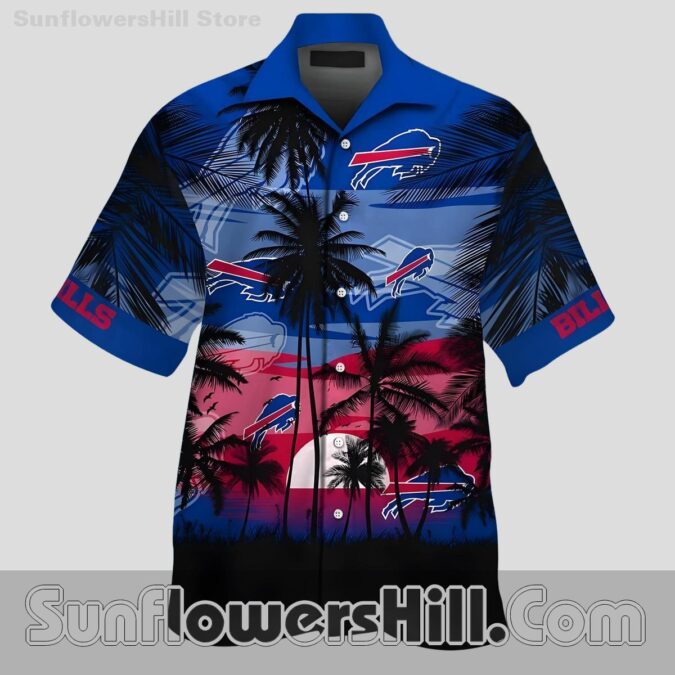 Buffalo Bills Red Palm Coconut Tree Casual Shirt for Father’s Day Dad