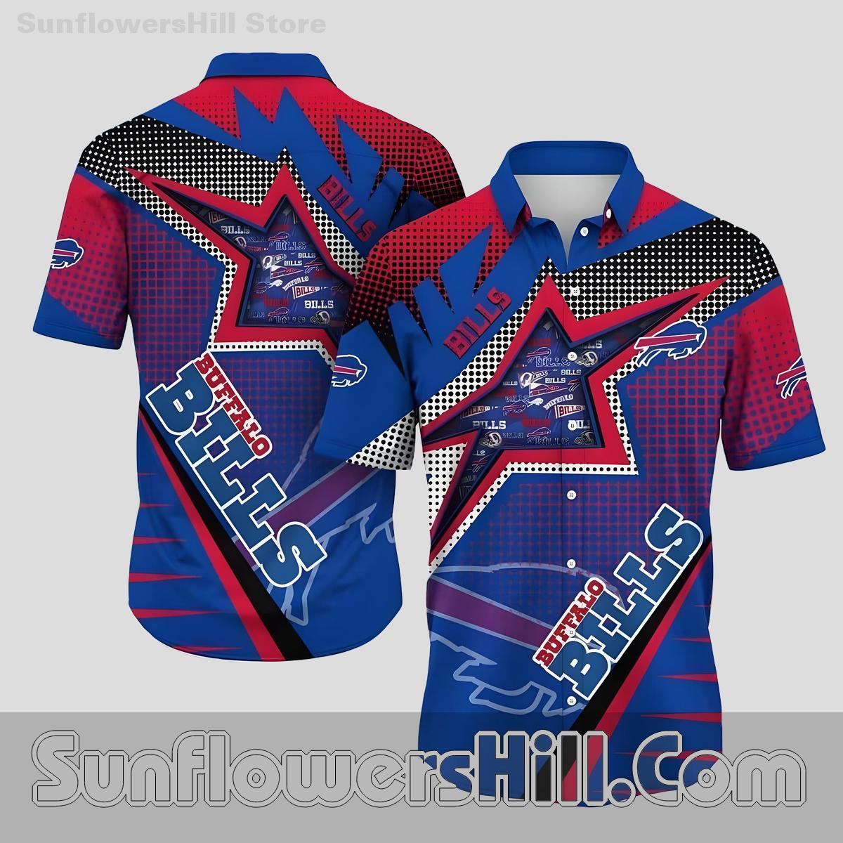 Buffalo Bills Relaxed Fit Beach Shirt for Backyard BBQ Style
