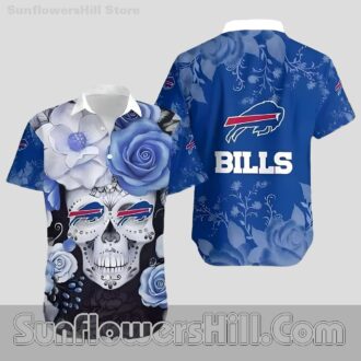 Buffalo Bills Rock Skull Short Sleeve Shirt for Football Players and Friends