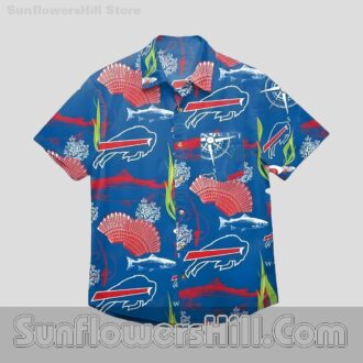 Buffalo Bills Scallop Shell Short Sleeve Shirt for Pool Parties