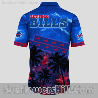 Buffalo Bills Sky Blue Tropical Button Up Shirt for Backyard BBQs and Casual Fans