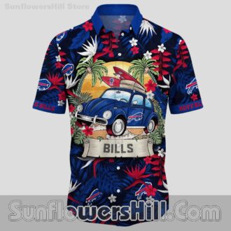 Buffalo Bills Surf Car Aloha Shirt for Beach Weekends and Backyard Chillouts