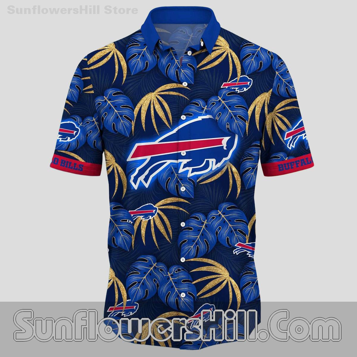 Buffalo Bills Tropical Breeze Short Sleeve Shirt for Travel Lovers