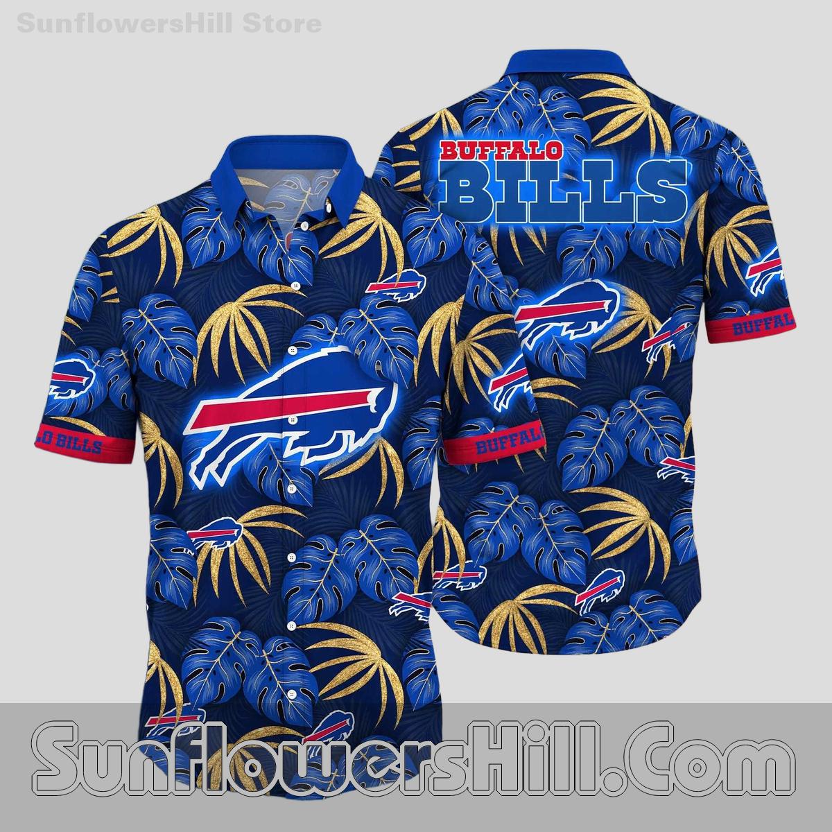 Buffalo Bills Tropical Breeze Short Sleeve Shirt for Travel Lovers