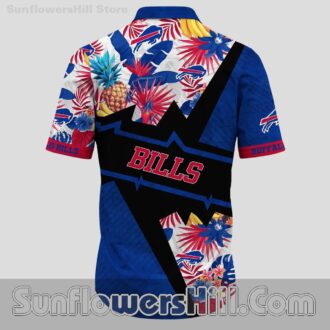 Buffalo Bills Vibrant Floral Short Sleeve Shirt for Backyard BBQs