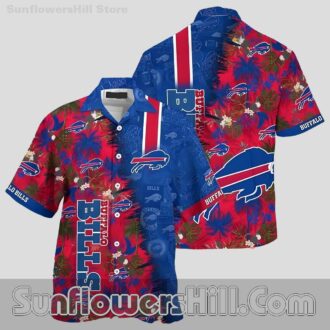 Buffalo Bills Vintage Flower Short Sleeve Shirt for Tailgate Gifts