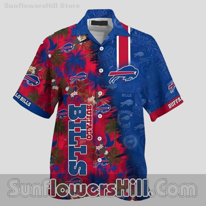 Buffalo Bills Vintage Flower Short Sleeve Shirt for Tailgate Gifts