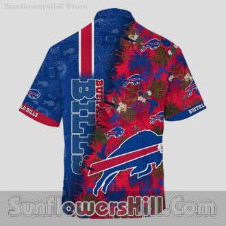 Buffalo Bills Vintage Flower Short Sleeve Shirt for Tailgate Gifts