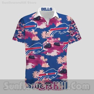 Buffalo Bills Washed Blue Short Sleeve Shirt for Summer Cookouts