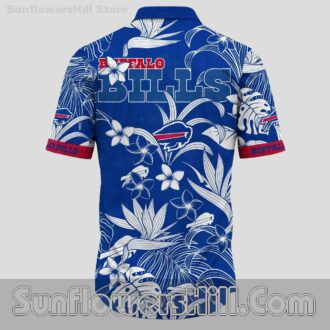 Buffalo Bills White Tropical Plumeria Button Up Shirt for Summer Tailgates