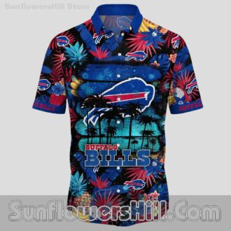 Trendy Buffalo Bills Tropical Fruit Button Down Shirt for Summer Fans