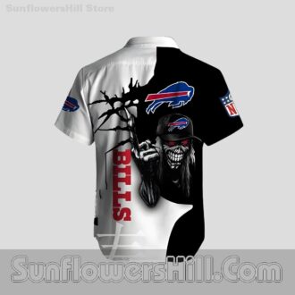 Unique Buffalo Bills Iron Maiden Skull Short Sleeve Shirt for Rock Fans and Game Day