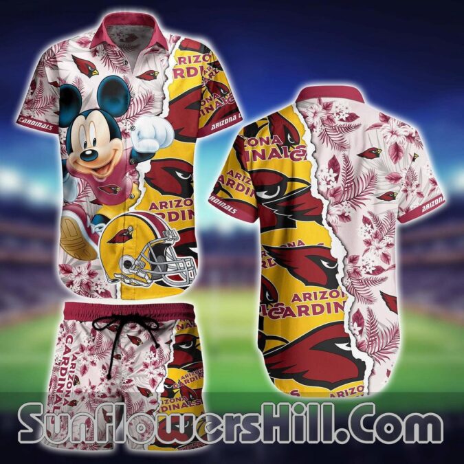 Arizona Cardinals Bold Mickey Style Aloha Set for Sports Lovers