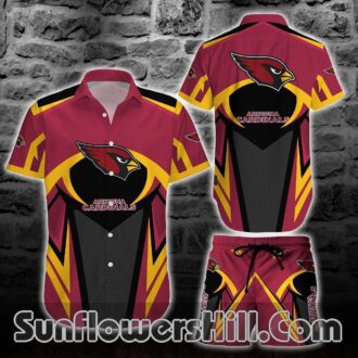 Arizona Cardinals Bold Red Yellow Button Up Shirt for Team Spirit Lovers