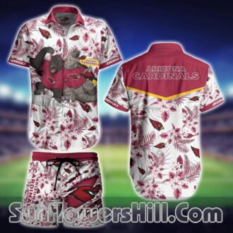 Arizona Cardinals Cartoon King Kong Shirt Set for Summer Fans