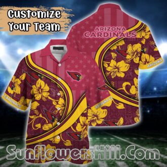 Arizona Cardinals Patriotic Yellow Flower Unisex Shirt for Holiday Weekends