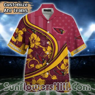 Arizona Cardinals Patriotic Yellow Flower Unisex Shirt for Holiday Weekends