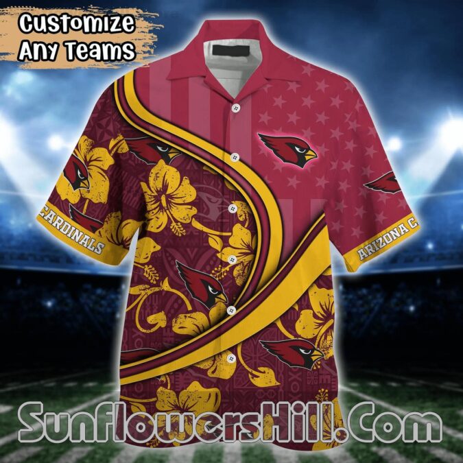 Arizona Cardinals Patriotic Yellow Flower Unisex Shirt for Holiday Weekends