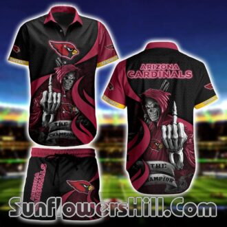 Arizona Cardinals Reaper Style Button Up Shirt for Game Day Swagger