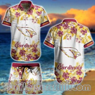 Arizona Cardinals Yellow Palm Unisex Shirt for Beach Getaways