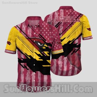 Arizona Cardinals American Flag Hawaiian Shirt for 4th of July Vibes