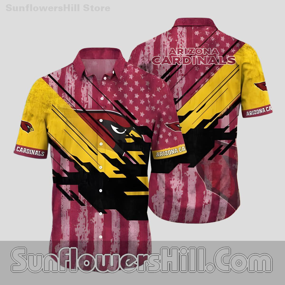 Arizona Cardinals American Flag Hawaiian Shirt for 4th of July Vibes