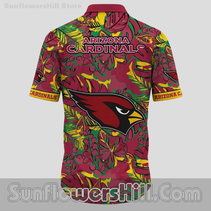 Arizona Cardinals Burgundy Leaf Hawaiian Shirt for Game Day Tailgates