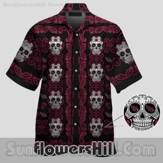 Arizona Cardinals Gothic Skull Short Sleeve Shirt for Bold Football Style
