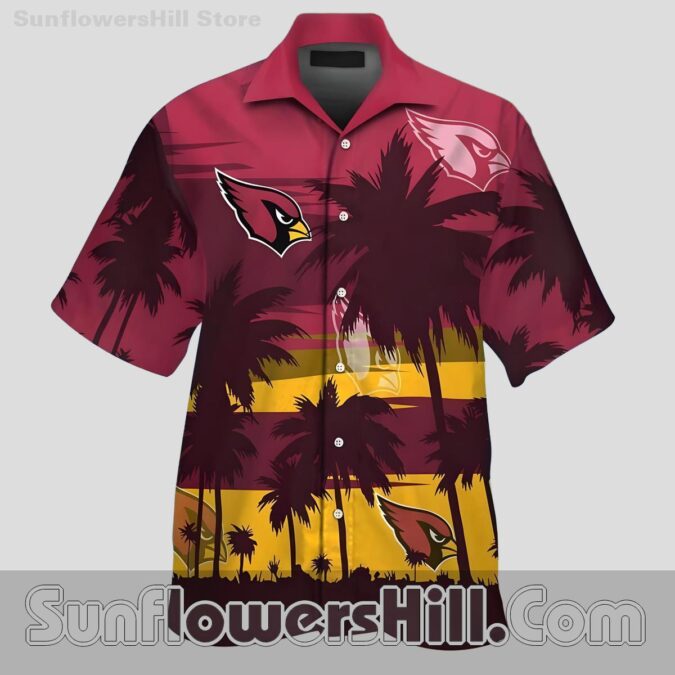 Arizona Cardinals Island Sunset Print Unisex Hawaiian Shirt for Relaxed Fit Style
