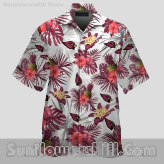 Arizona Cardinals Monstera Print Casual Shirt for Game Day Football Lovers