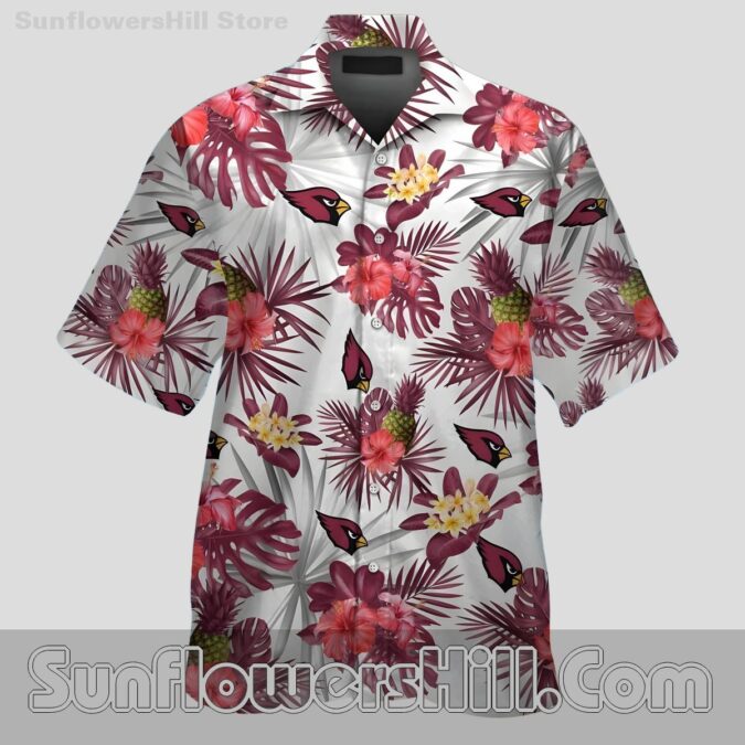 Arizona Cardinals Monstera Print Casual Shirt for Game Day Football Lovers