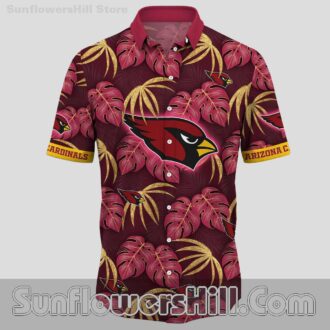 Arizona Cardinals Monstera Print Hawaiian Shirt for Summer Tailgates