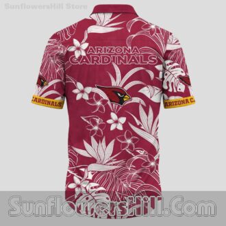 Arizona Cardinals Monstera Red Casual Shirt for Poolside Days