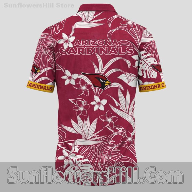 Arizona Cardinals Monstera Red Casual Shirt for Poolside Days