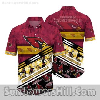 Arizona Cardinals Red Stripe Button Up Shirt for Game Day Fans