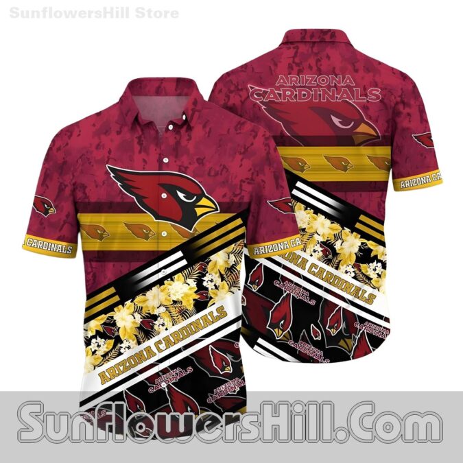 Arizona Cardinals Red Stripe Button Up Shirt for Game Day Fans