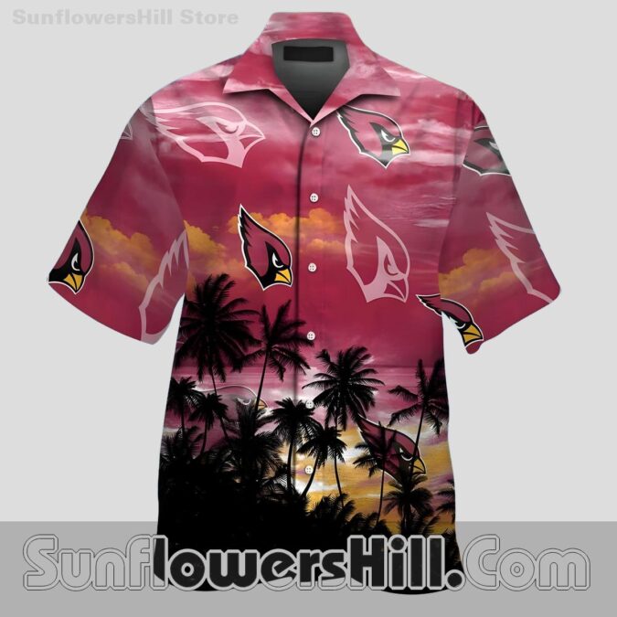 Arizona Cardinals Silhouette Sunset Vibe Casual Shirt for Summer Days
