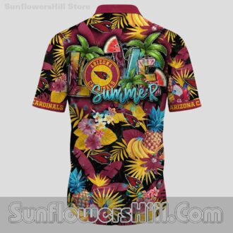 Arizona Cardinals Sunset Graffiti Love Summer Hawaiian Shirt for Vacation Fans
