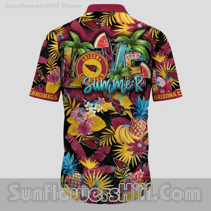 Arizona Cardinals Sunset Graffiti Love Summer Hawaiian Shirt for Vacation Fans