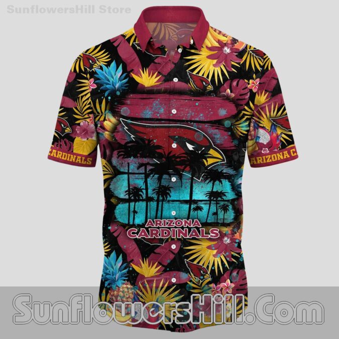 Arizona Cardinals Sunset Graffiti Love Summer Hawaiian Shirt for Vacation Fans