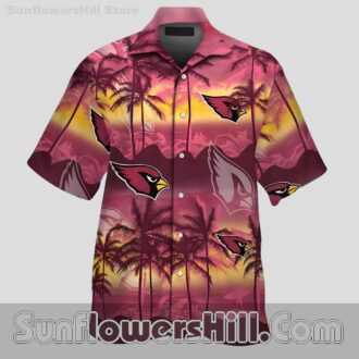 Arizona Cardinals Sunset Silhouette Aloha Shirt for Relaxed Vacation Vibes
