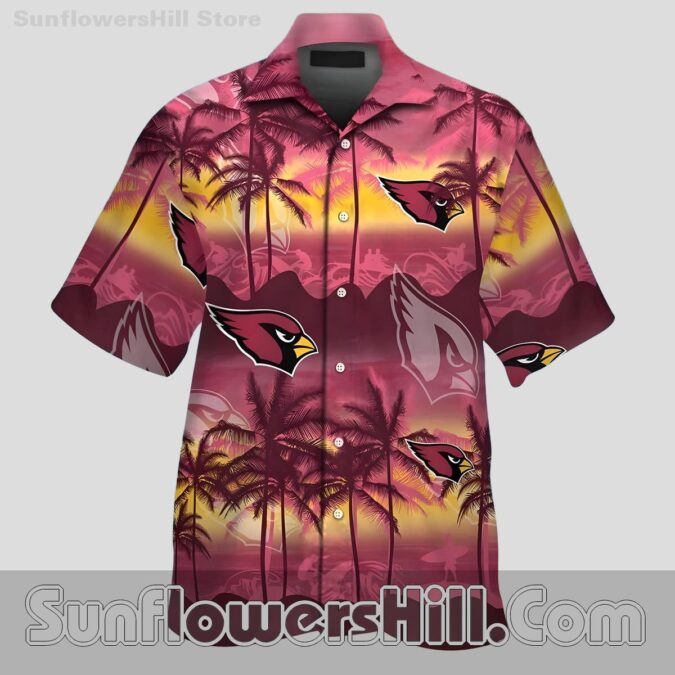 Arizona Cardinals Sunset Silhouette Aloha Shirt for Relaxed Vacation Vibes