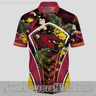 Arizona Cardinals Tropical Chevron Hawaiian Shirt for Tailgate Fans